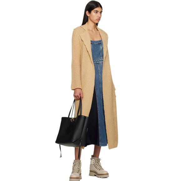 $1690 NEW CHLOE BLACK LEATHER TOTE BAG SHOPPER PURSE NWT - Picture 3 of 13